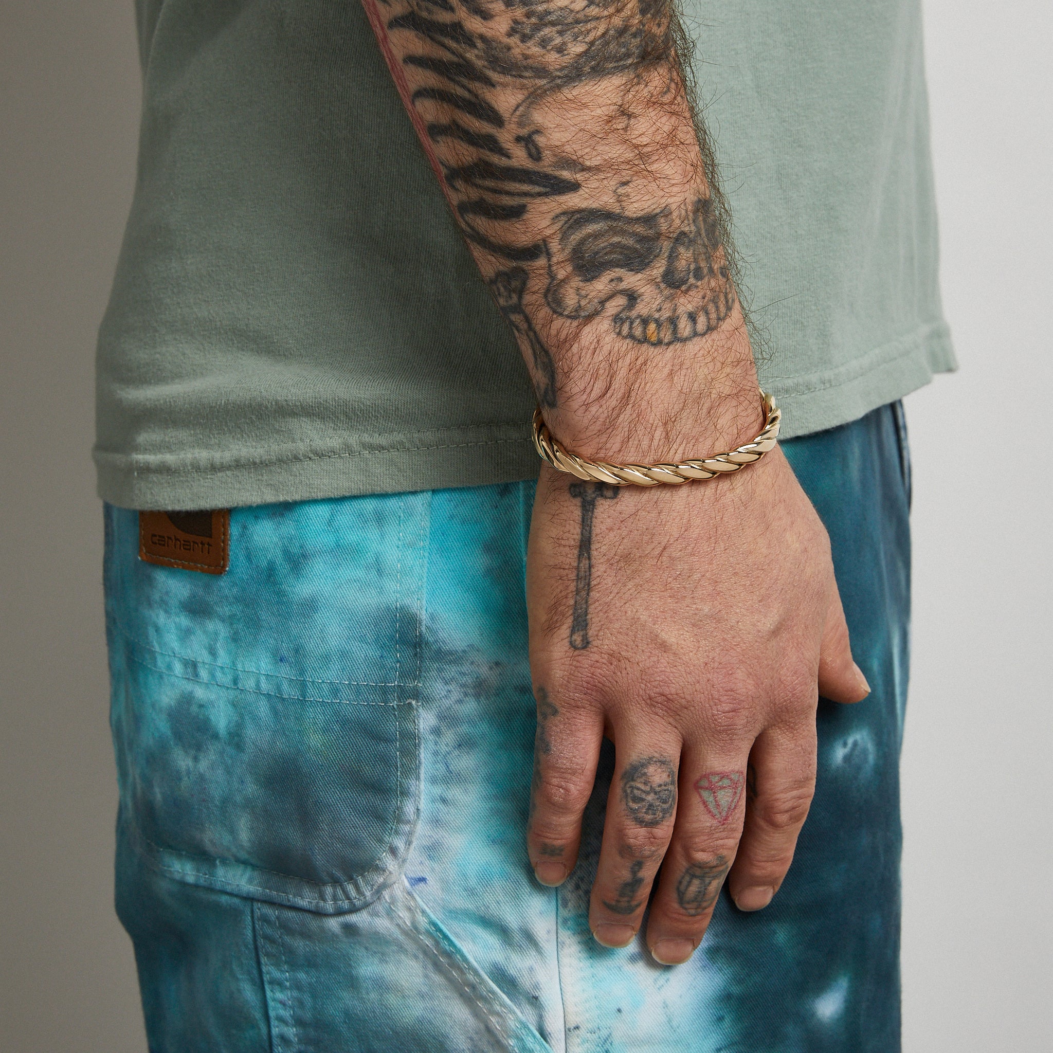 Heavyweight Plait Cuff / Solid Gold - Image 4