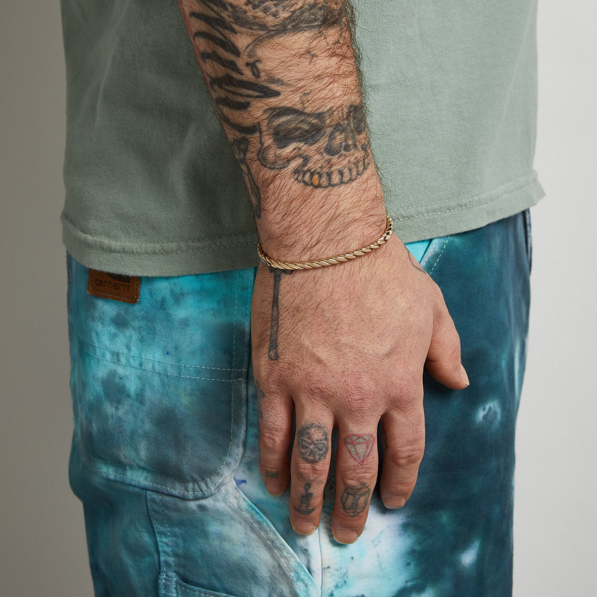 Plait Cuff / Solid Gold - Image 4